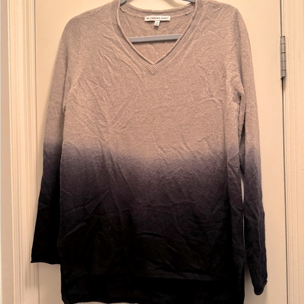 100% Cashmere The Cashmere Project Ombré sweater, size M, soft beautiful!